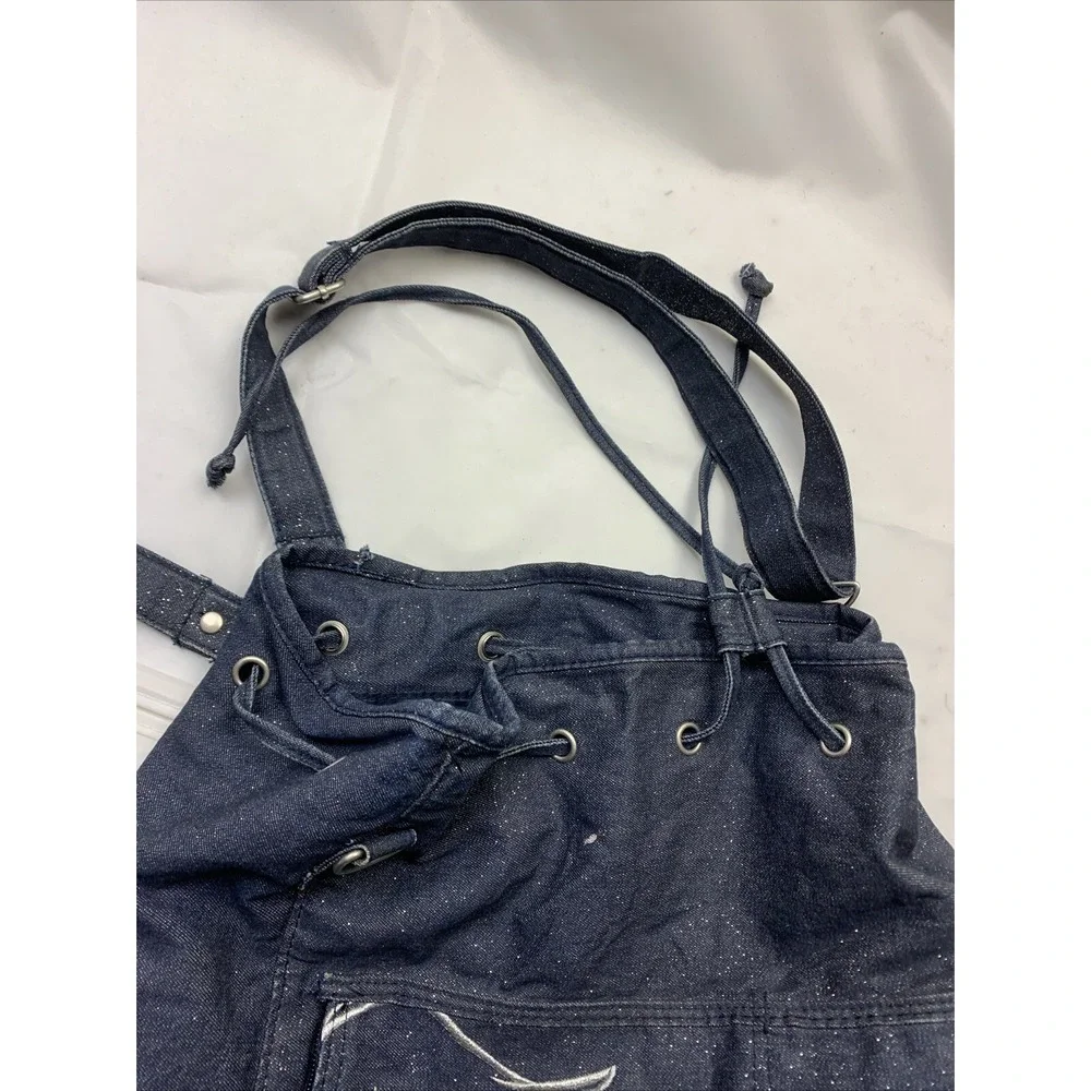 Disneyland Resort Tinker bell Glitter Blue Denim Shoulder Backpack‎ Travel Bag